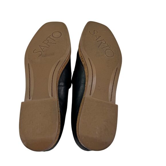 Sarto Clarissa Buttery Soft Black Leather Comfort Slip On Loafers Women's 10 - Picture 8 of 9